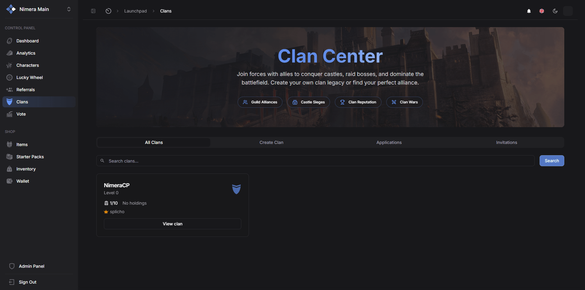 Clan Center preview